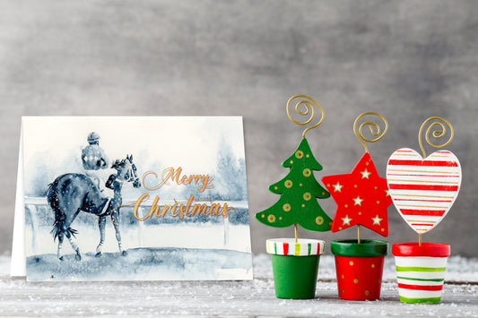 Christmas Cards - Merry Christmas - Snowy Ride - Painting Two - Artist Renee Torbit