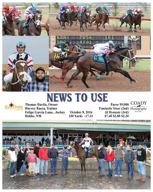 NEWS TO USE  - 100816 - Race 07 - ZIA