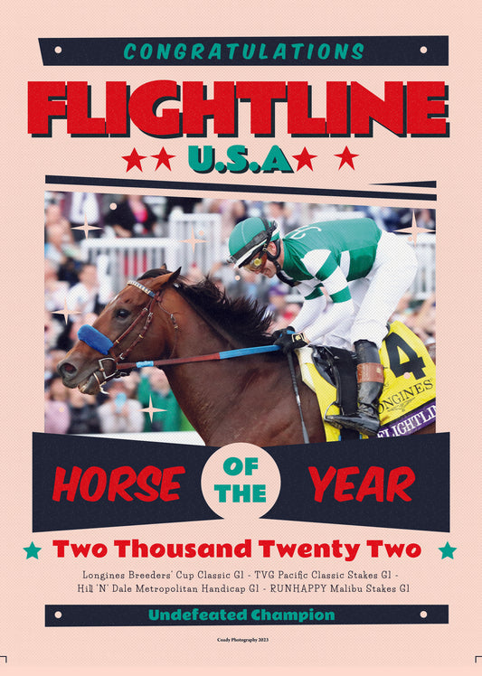 Flightline - Horse of the Year 2022 - 18x24 Print