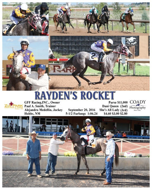 RAYDEN'S ROCKET - 092016 - Race 09 - ZIA